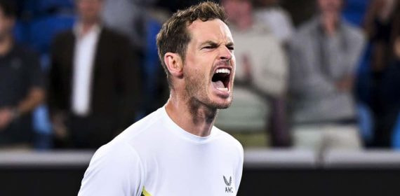 Andy Murray durante un partido en el Open de Australia.
