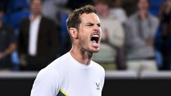 Andy Murray durante un partido en el Open de Australia.