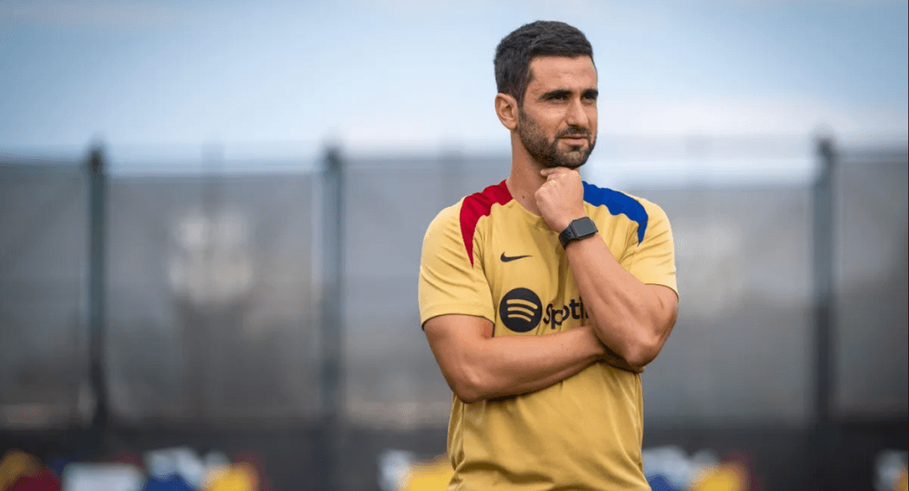 Arnau Blanco, en uno de las sesiones del primer equipo.