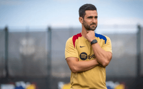 Arnau Blanco, en uno de las sesiones del primer equipo.
