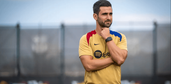Arnau Blanco, en uno de las sesiones del primer equipo.