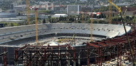 Las obras del Camp Nou siguen avanzando.