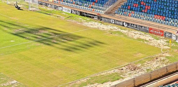 Estado actual del césped de El Helmántico