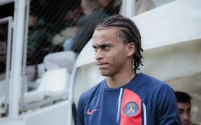 Ethan Mbappé, en un partido con el filial del PSG.