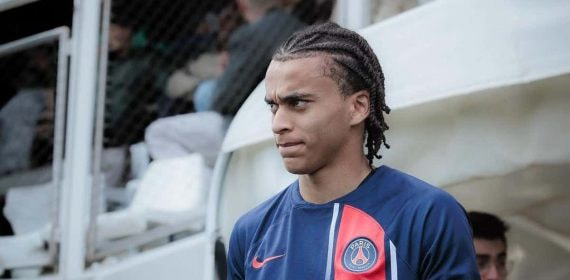 Ethan Mbappé, en un partido con el filial del PSG.