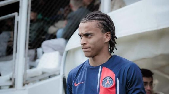 Ethan Mbappé, en un partido con el filial del PSG.