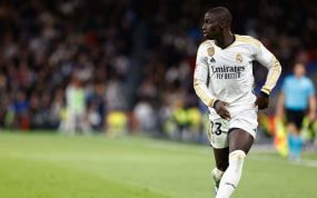 Ferland Mendy, en un partido con el Real Madrid.