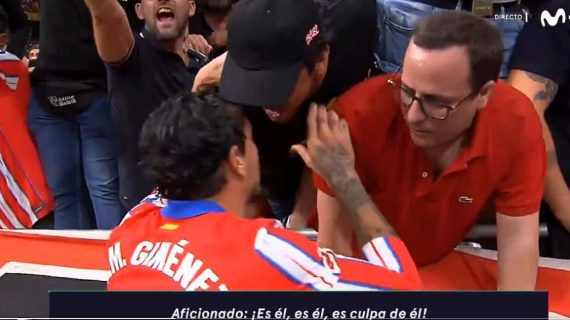 Giménez habla con los ultras.