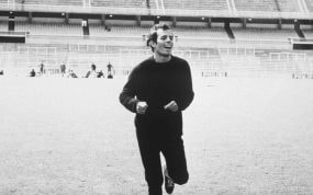 Julio Iglesias en un entrenamiento.