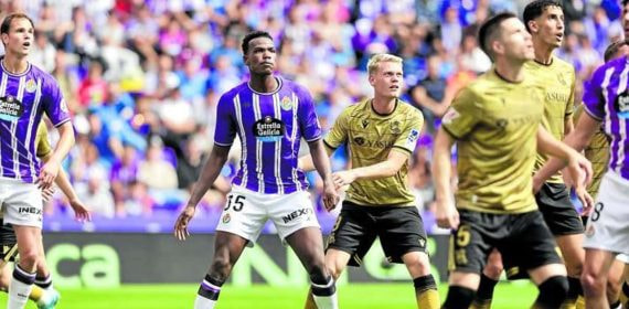 Juma Bah, en su debut con el Valladolid el pasado fin de semana.