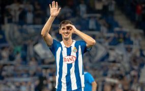 Kumbulla, en uno de los partidos del Espanyol de esta temporada.