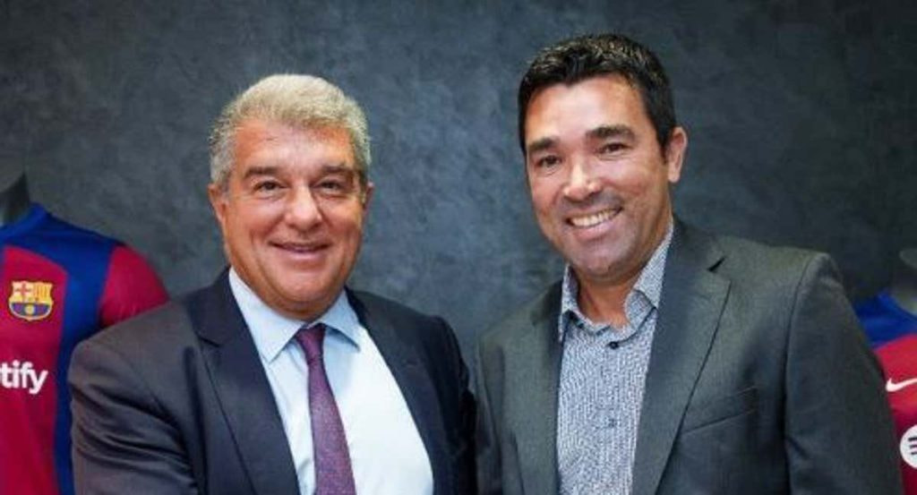 Joan Laporta y Deco en una imagen de archivo.