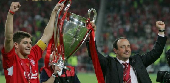 El Liverpool celebra la Champions League ganada en 2005.