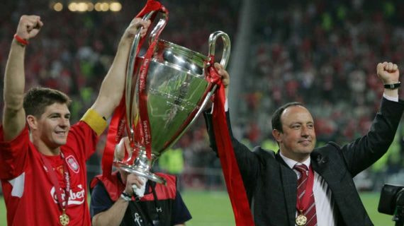 El Liverpool celebra la Champions League ganada en 2005.
