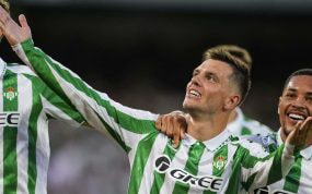 Lo Celso celebra su gol ante el Getafe.