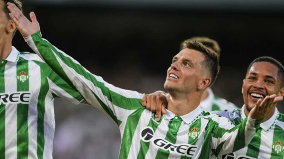 Lo Celso celebra su gol ante el Getafe.