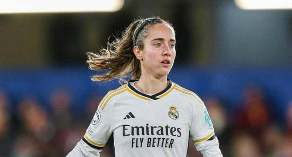 Maite Oroz, durante un partido con el Real Madrid.