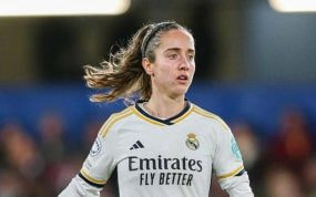 Maite Oroz, durante un partido con el Real Madrid.