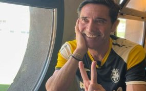 Marcelino García Toral, en un momento de la entrevista con Relevo en Vila-real.