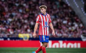 Pablo Barrios, durante un partido esta temporada.