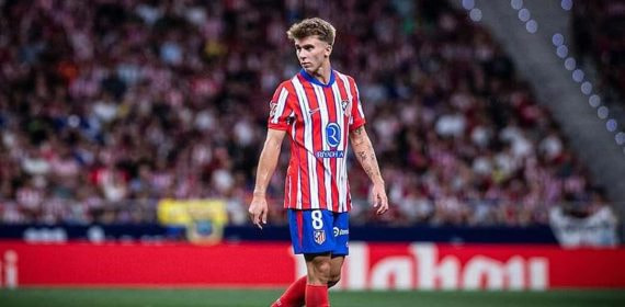 Pablo Barrios, durante un partido esta temporada.