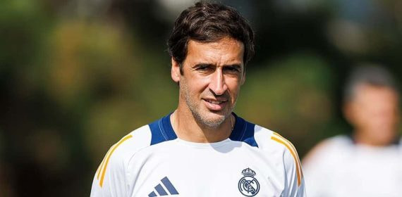 Raúl, en un entrenamiento reciente del Castilla.