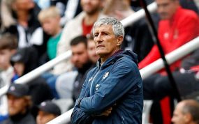 Setién, en un partido con el Villarreal.