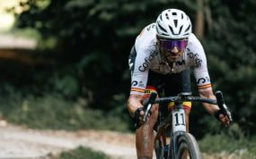 Alejandro Valverde, durante su participación en un Mundial .