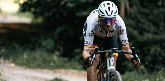 Alejandro Valverde, durante su participación en un Mundial .