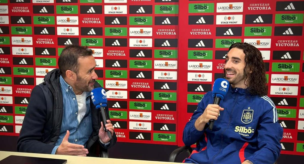 Cucurella, en el programa 'El Partidazo de Cope' con Juanma Castaño.