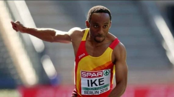 Patrick Chinedu, durante una competición internacional en en 2018 en Berlín. @