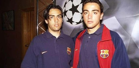 Mario Rosas, junto a Xavi Hernández.