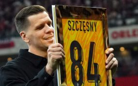 Szczesny, en el homenaje que le hizo la selección de Polonia.