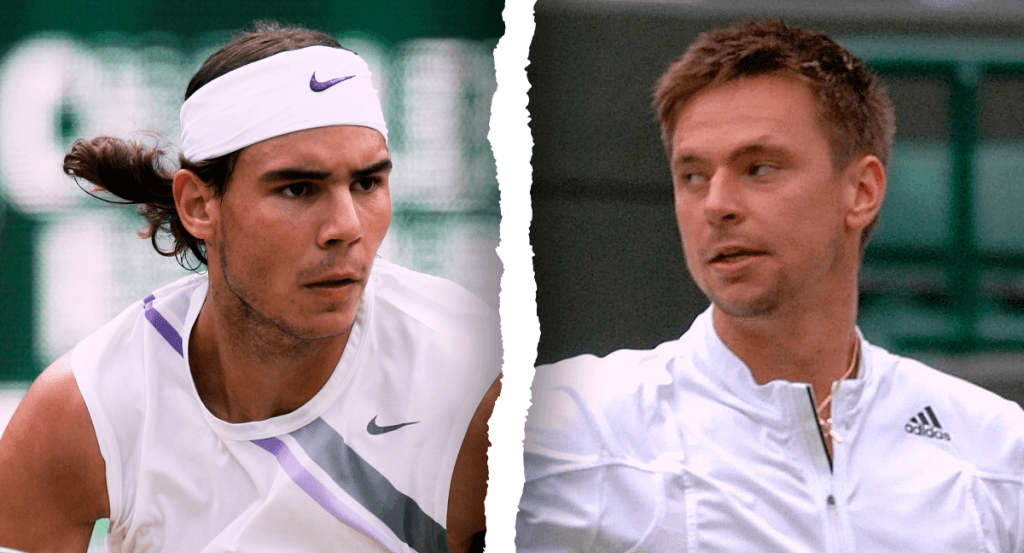 Nadal y Soderling, en Wimbledon 2007.