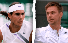 Nadal y Soderling, en Wimbledon 2007.