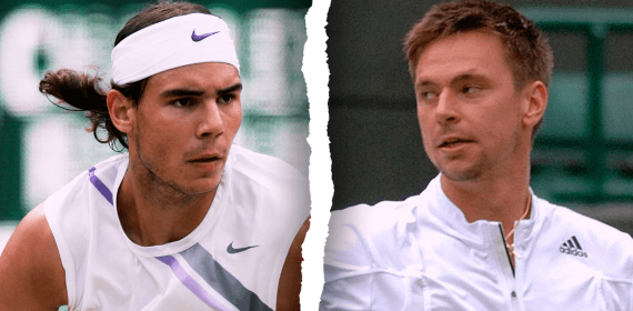 Nadal y Soderling, en Wimbledon 2007.