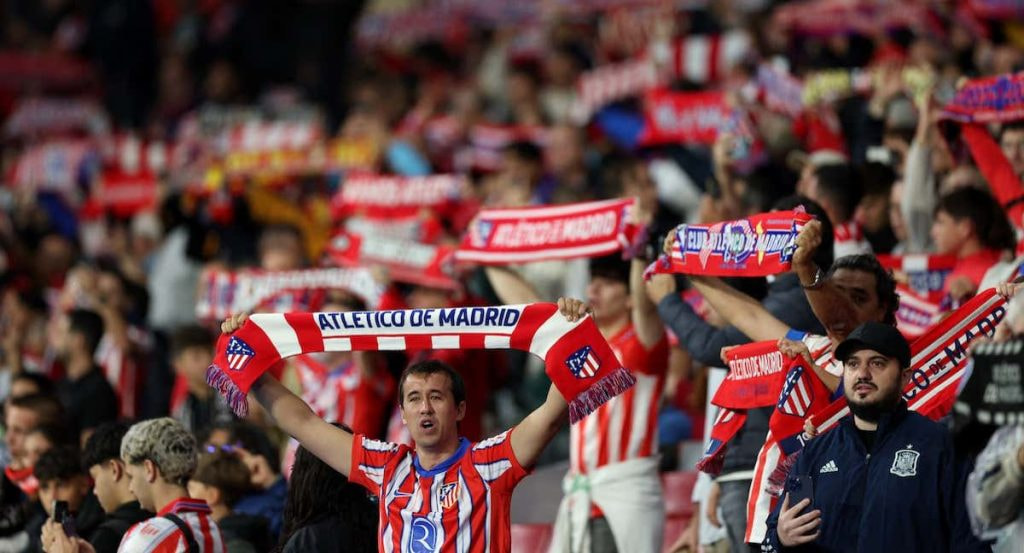 Aficionados del Atlético de Madrid.