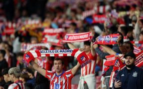 Aficionados del Atlético de Madrid.