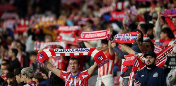 Aficionados del Atlético de Madrid.