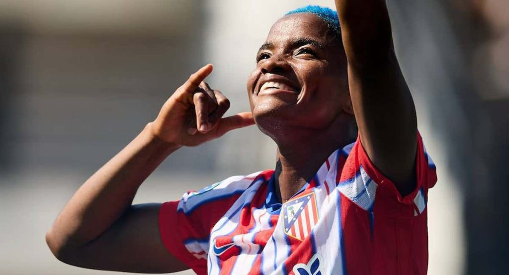 Ajibade, jugadora del Atlético.