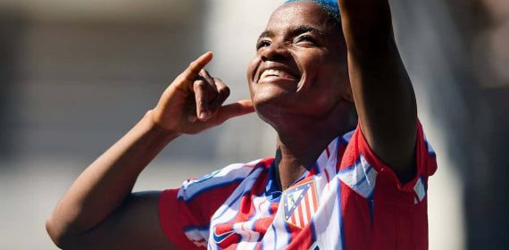 Ajibade, jugadora del Atlético.