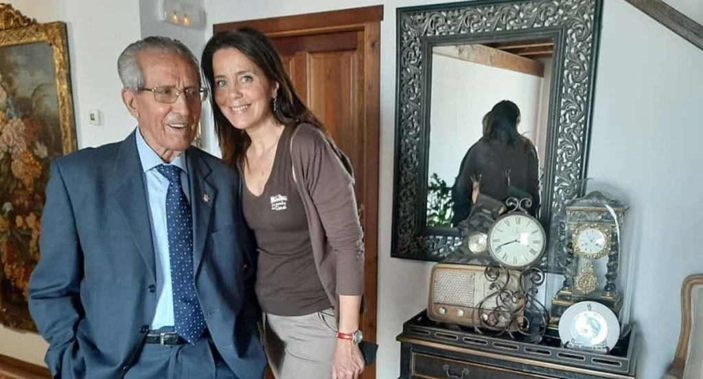 Bahamontes, junto a su hija adoptada.