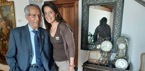 Bahamontes, junto a su hija adoptada.