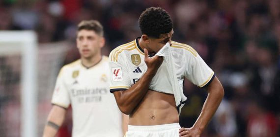 Bellingham, en un partido con el Real Madrid.