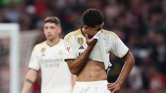 Bellingham, en un partido con el Real Madrid.