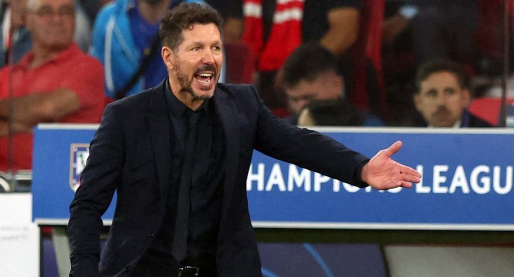 El Cholo, durante el partido contra el Benfica.