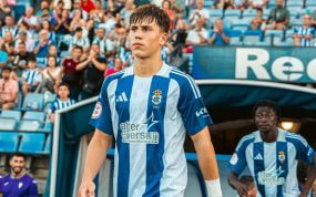 Davinchi en un partido con el Recreativo de Huelva.