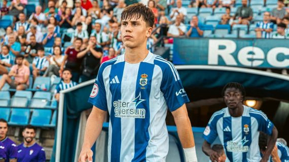 Davinchi en un partido con el Recreativo de Huelva.