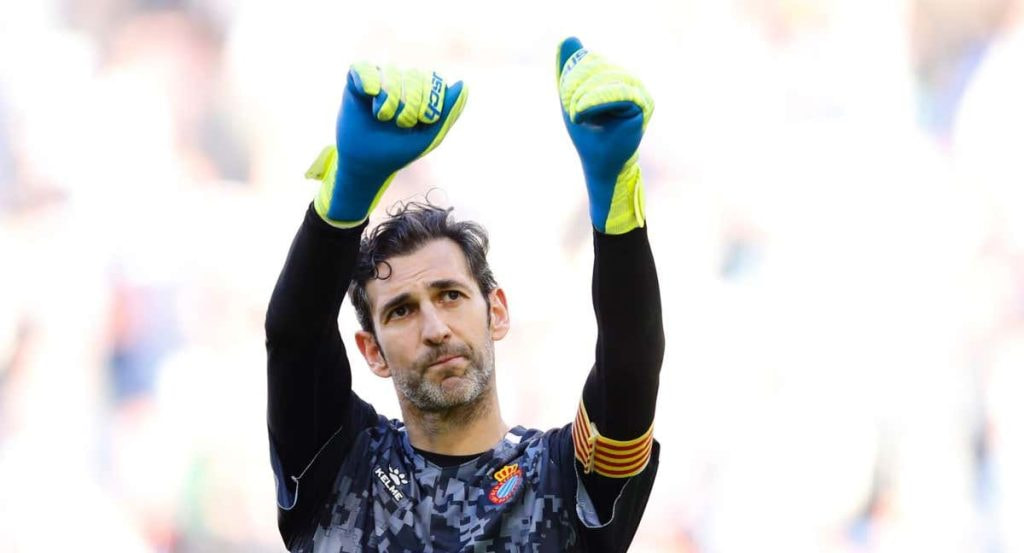 Diego López, en uno de sus partidos de despedida con el RCDE Espanyol.