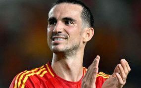 Fabián Ruiz, al acabar el partido ante Dinamarca.